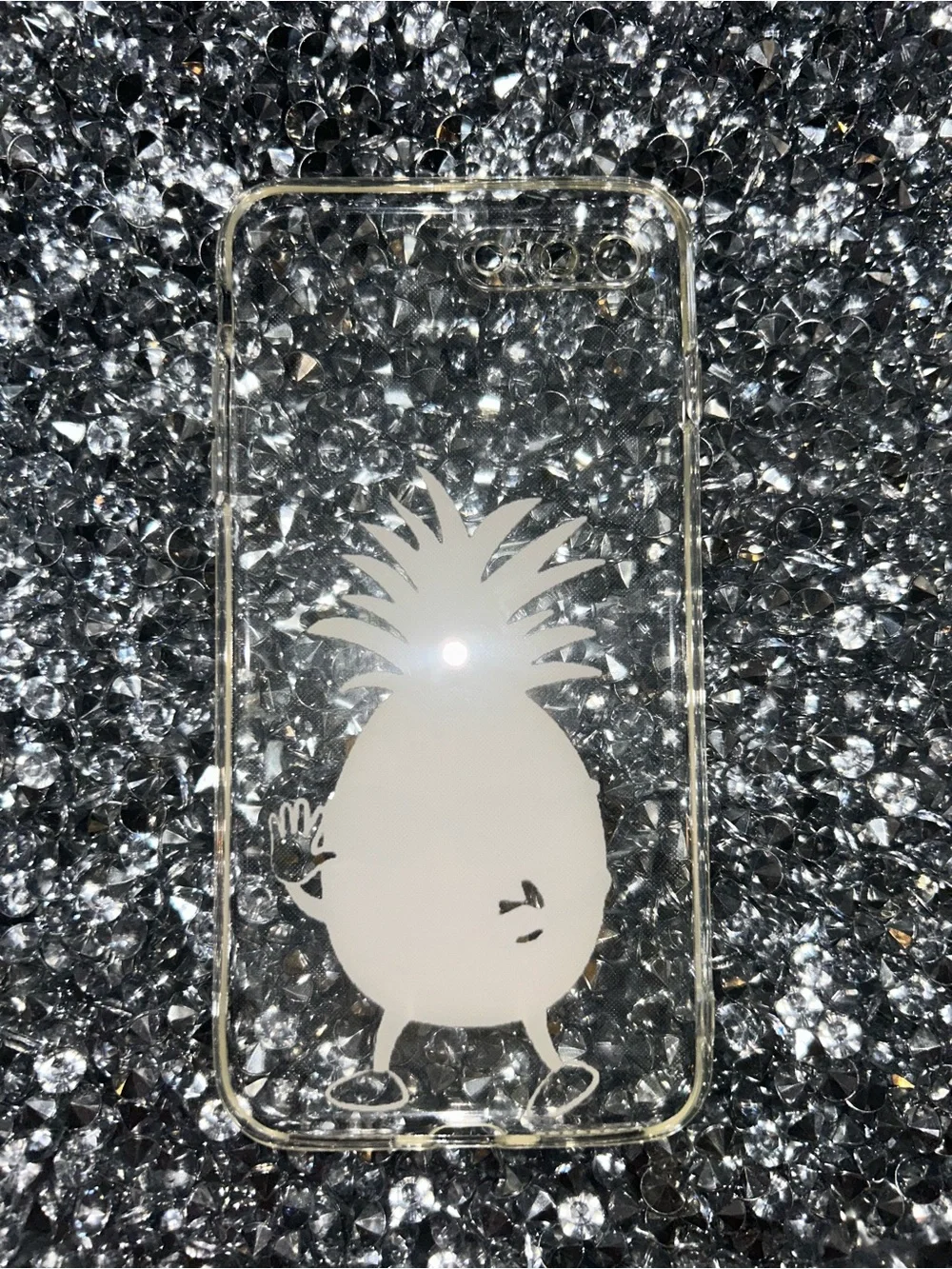 Clear Pineapple Design Phone Case - Yellow & Green